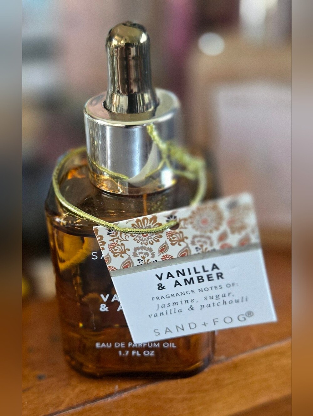 Sand + Fog Vanilla & Amber Perfume Oil Dropper, New